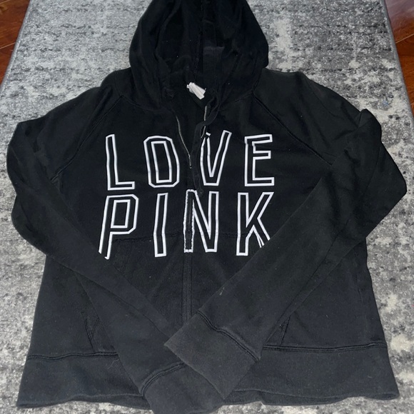 VS Pink - Black Zipup - Size Large - Picture 1 of 3